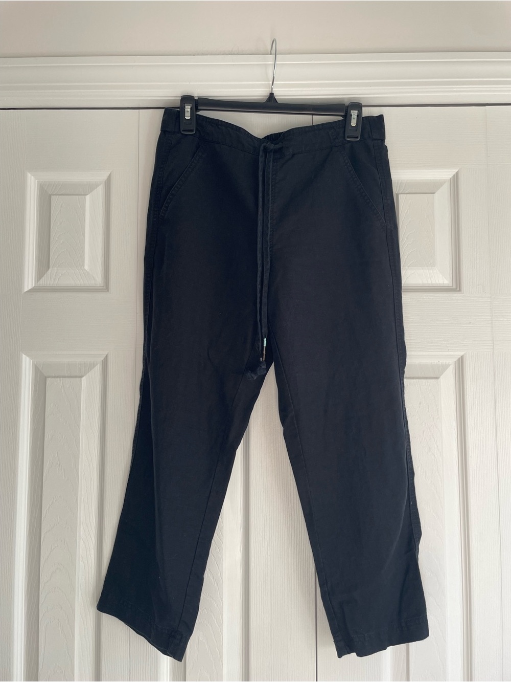J. Crew Black Cropped Drawstring Pants